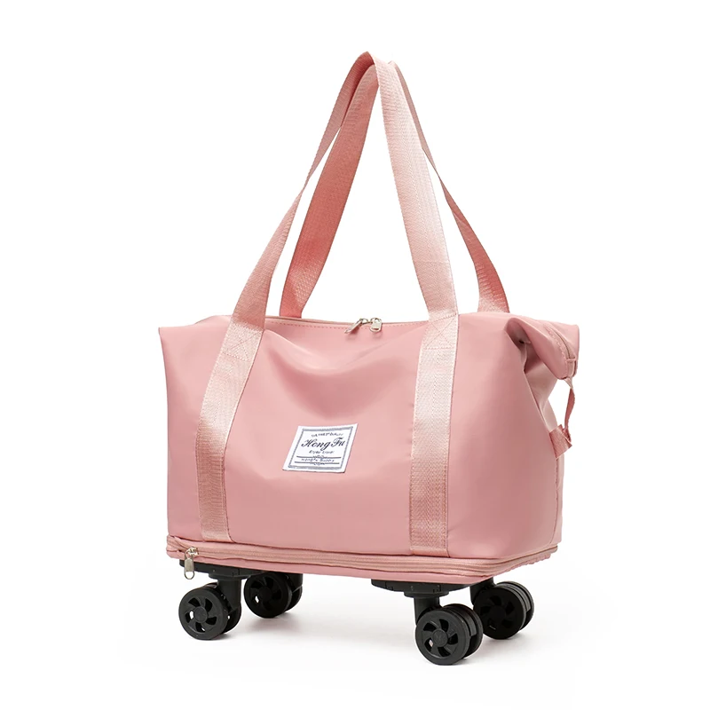 Travel Bag For Women Foldable Duffel Bag with Detachable Rolling Wheels Large Size Suitcase Men Bags For Camping Business Trip