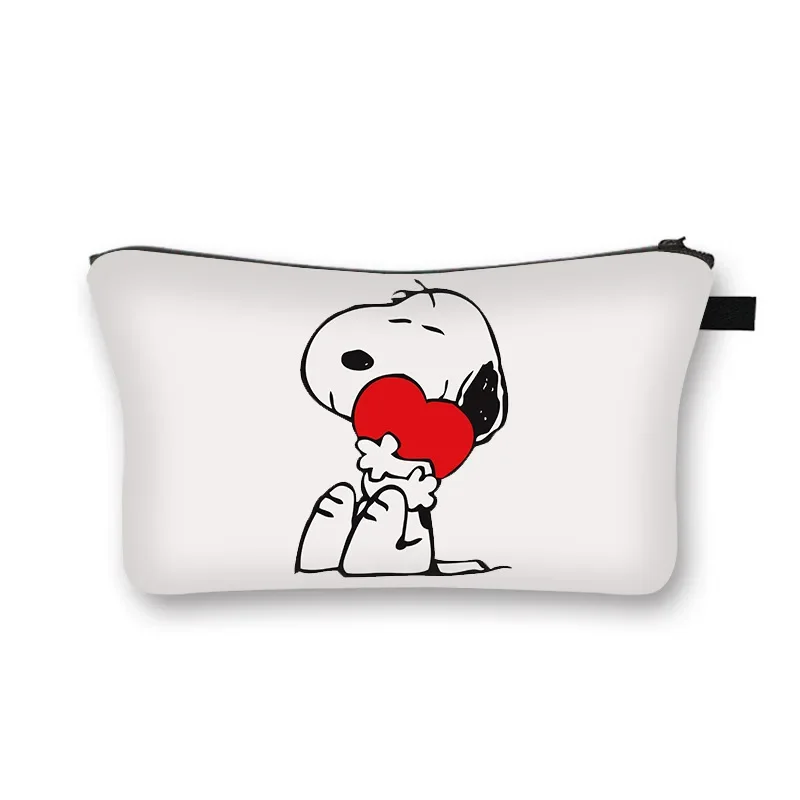 Snoopy Makeup Bag Women Toiletries Organize Zipper Bag Cartoon Waterproof Travel Wash Pouch Storage Bag Female Cosmetic Bag Gift