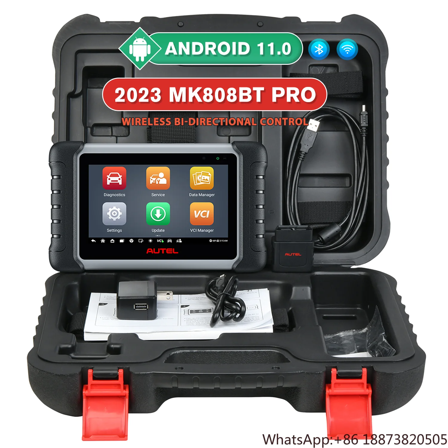 

2024 Autel Maxicom MK808BT Pro Bidirectional Control Scanner Wireless Car Diagnostic Tool Upgraded of MK808S MK808BT MX808S