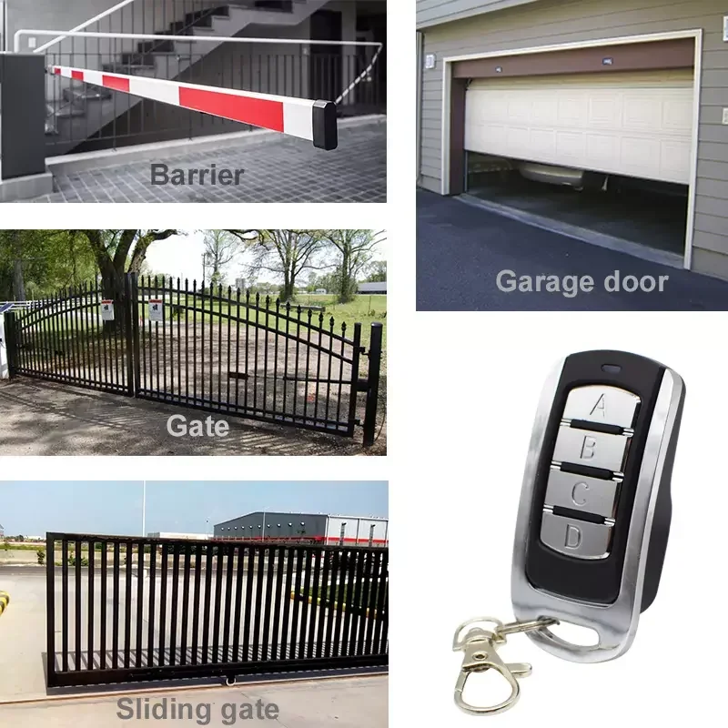 Universal Multifrequency Garage Remote Electronic Gate Control 280-868MHZ 4 in 1 Gate Key Fob Command Hand Transmitter