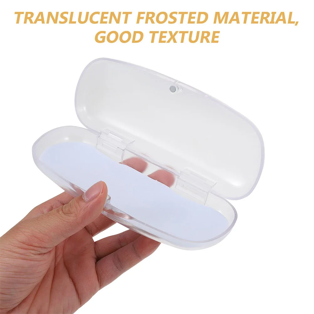 

3 pcs Frosted Glasses Case Plastic Eyeglass Box Portable Spectacle Storage Lightweight Pvc Protector Practical Gift For Travel