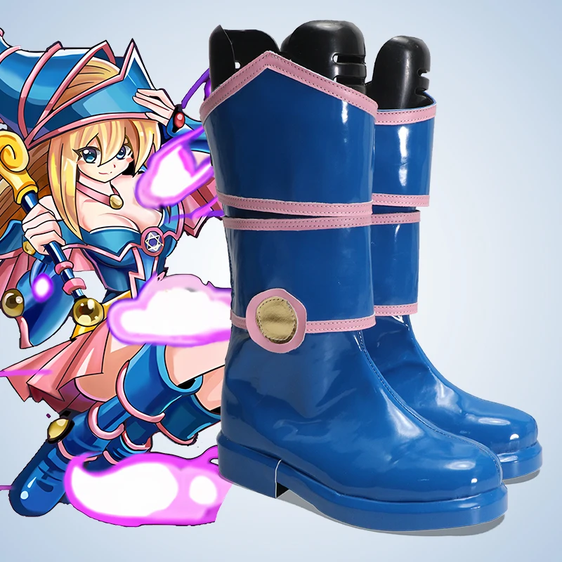 

Black Magician Girl Yu Gi Oh Cosplay Shoes Dark Magician Girl Handmade Halloween Party Boots