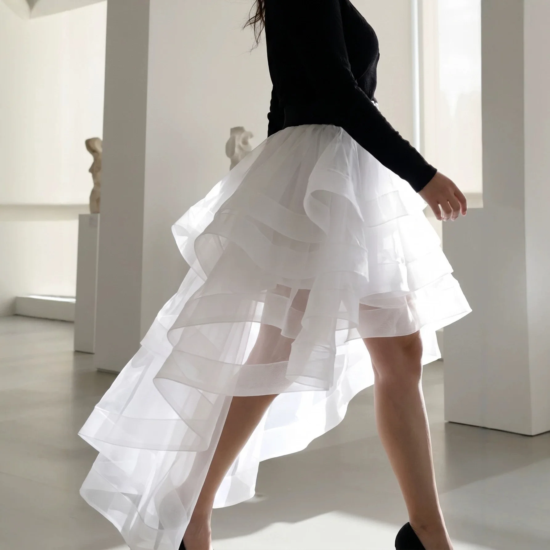Solid Color Multifunctional Skirt Renaissance Elegant Style Skirt Summer Long Dress Midi Party Vestidos