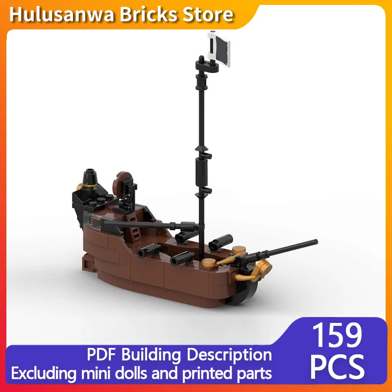 

Маленькая пулевидная лодка, модель пиратского корабля MOC, строительные кирпичи, военное оборудование, модульные технологии, подарки, праздник, сборка, детские игрушки, костюм