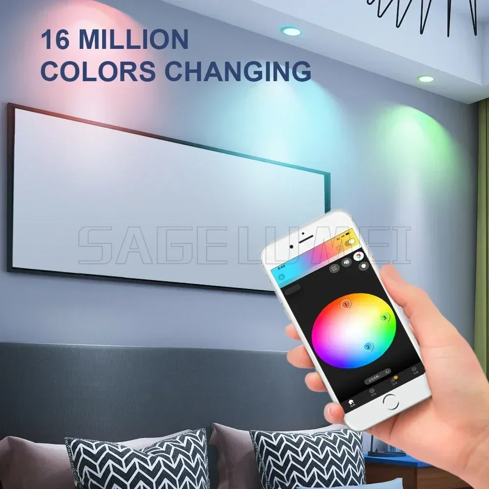 GL-D-006P/007P Gledopto LED النازل Pro 6 واط/12 واط زيجبي 3.0 الذكية RGBCCT مقاوم للماء العمل مع تطبيق Tuya/الصوت/RF التحكم عن بعد