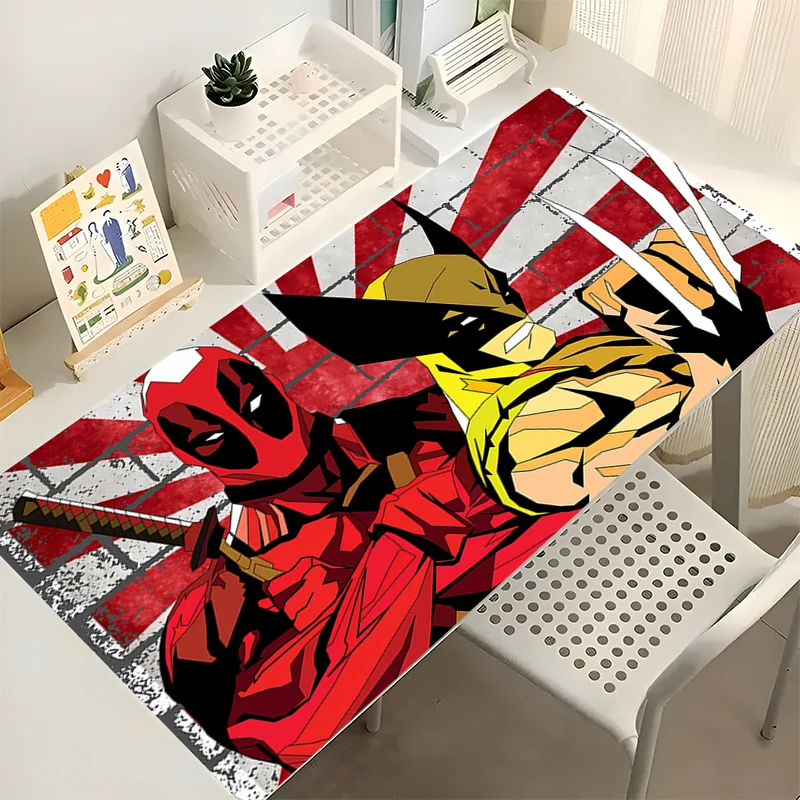 لوحة ماوس ديدبول ألعاب دفتر XXL ألعاب غير قابلة للانزلاق لوحة ماوس مطبوعة عالية الدقة لوحة مفاتيح كبيرة لوحة ماوس حصيرة مكتبية للألعاب