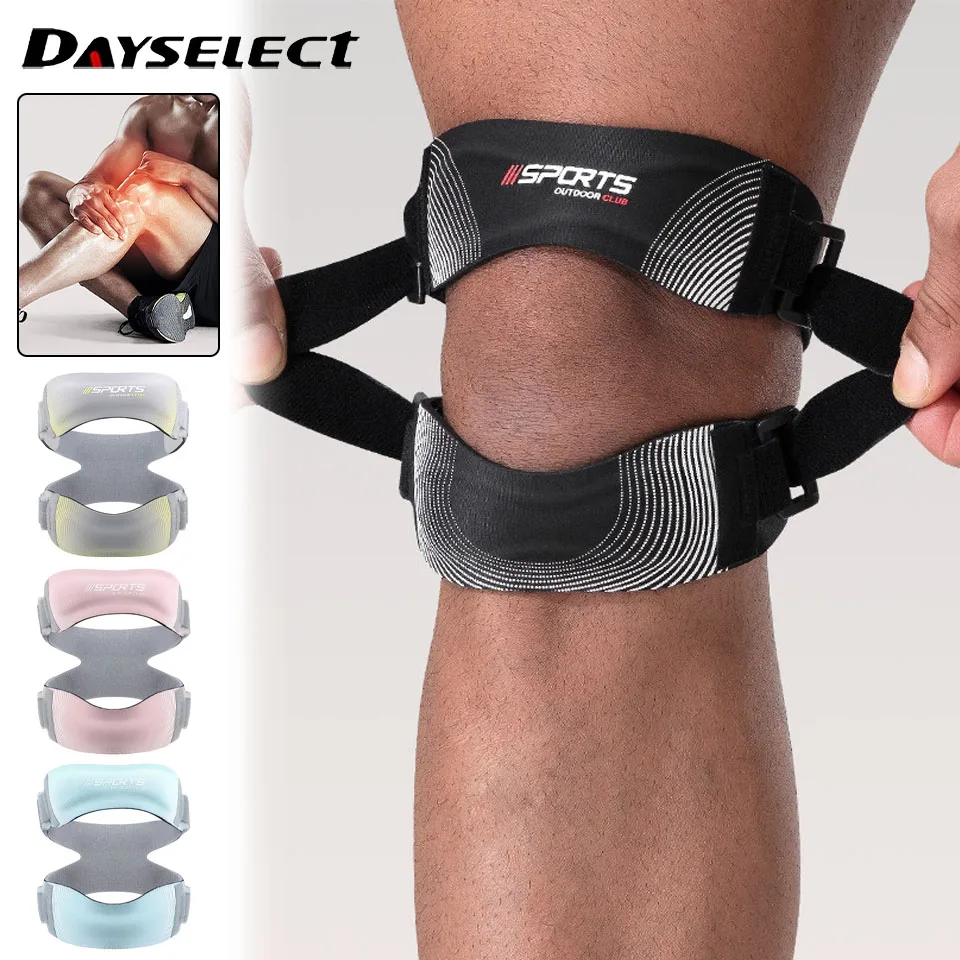 Double-Layer Patellar Strap Silicone Cushioning Patellar Tendon Discomfort Maintains Patellar Stability Adjustable Knee Support