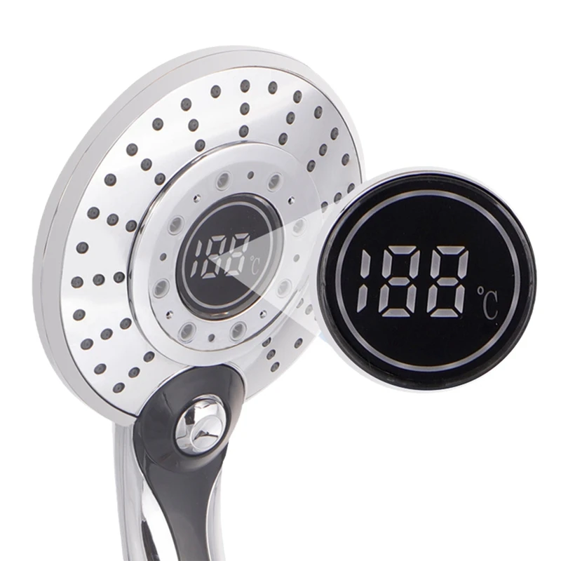 

The Newled Shower Head Digital Temperature Control Shower Head 3 Spray Modes Water Saving Shower Filter Bathroom Accessories