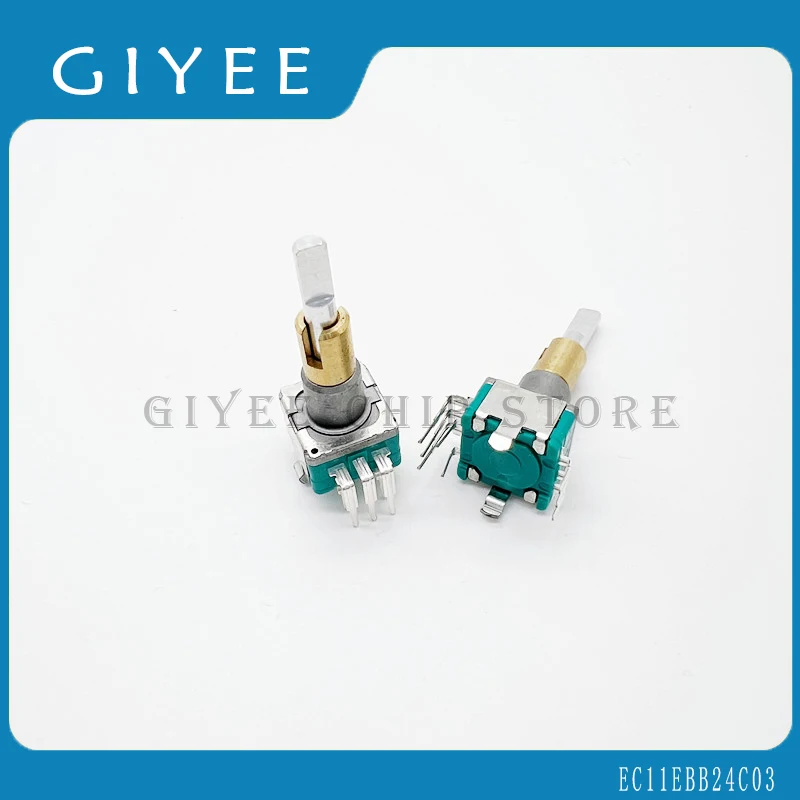 2PCS  100% New Original ALPS EC11EBB24C03 Dual Axis Encoder With Switch 30 Positioning Number 15 Pulse Point Handle 25Mm
