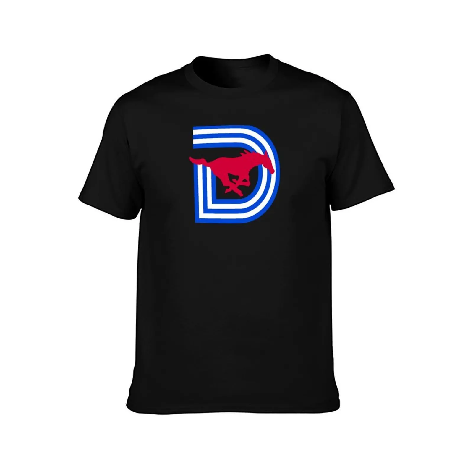 NEW SMU / Dallas Football Logo T-Shirt Lightweight Basic Short Sleeve Shirt T-Shirt