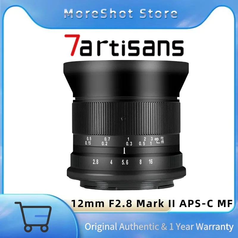 

7artisans 12mm F2.8 Mark II APS-C Manual Focus Prime Ultra Wide Angle Lens for Sony E Canon R Fuji X Nikon Z M43 Mount