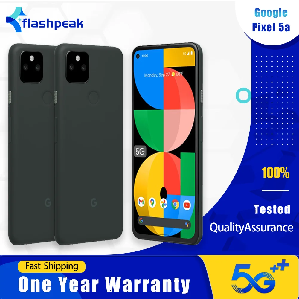 هاتف جوجل بيكسل 5a 5G الأصلي NFC 6GB RAM 128GB ROM 6.34 ''OLED 12.2MP + 16MP + 8MP بصمة ثماني النواة هاتف ذكي #1