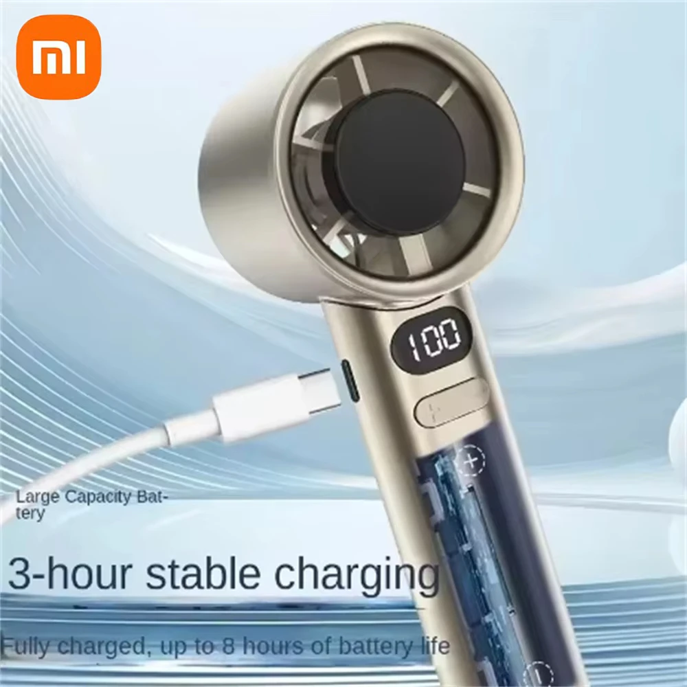 مروحة Xiaomi المحمولة 120 سرعة الرياح ​ ​ مروحة صغيرة محمولة بدون أوراق USB شحن مروحة شحن كهربائية