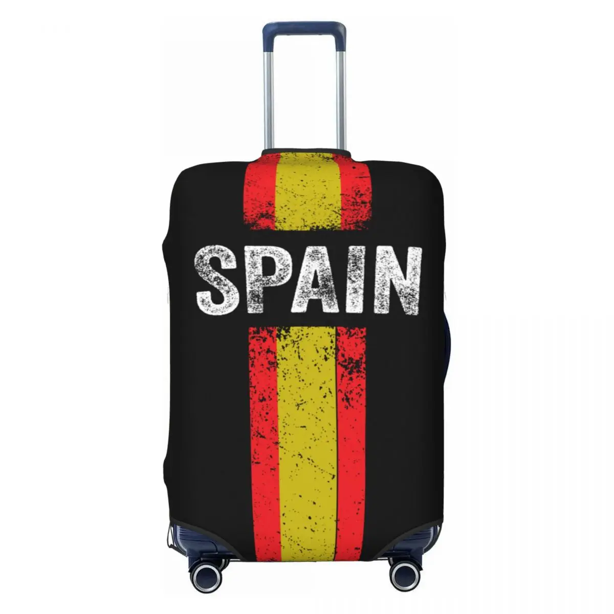 

Пользовательские забавные чехлы для багажа с флагом Испании, эластичные чехлы для дорожных чемоданов с испанским патриотическим гордостью