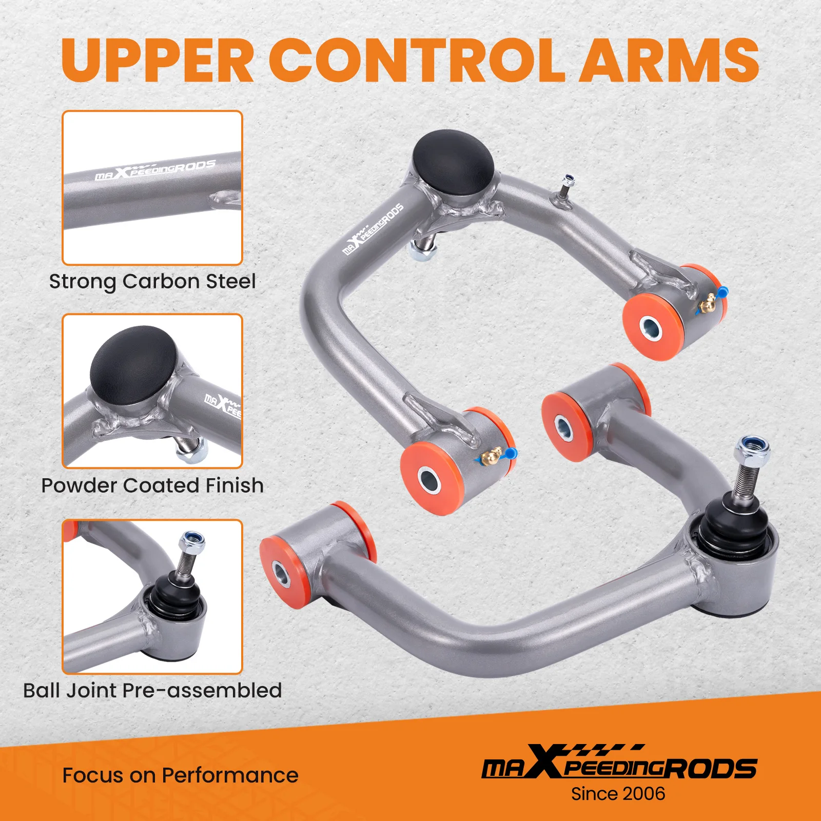 2x Suspension Front Upper Control Arms Lift 2-4\