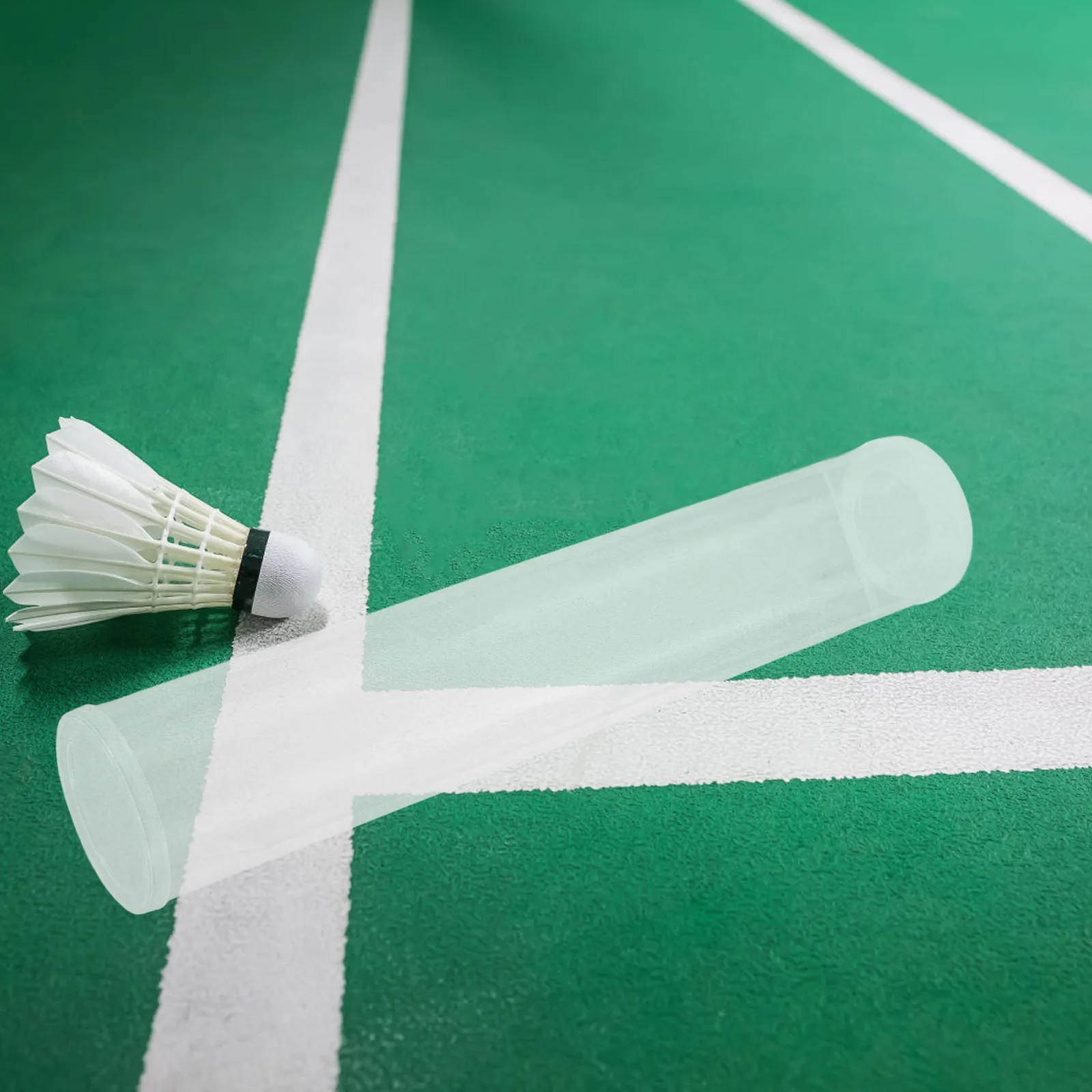 كرة الريشة أنبوب منظم حاوية تخزين شفافة غطاء حامل حافظة في الهواء الطلق داخلي الكرات تخزين أنبوب التدريب