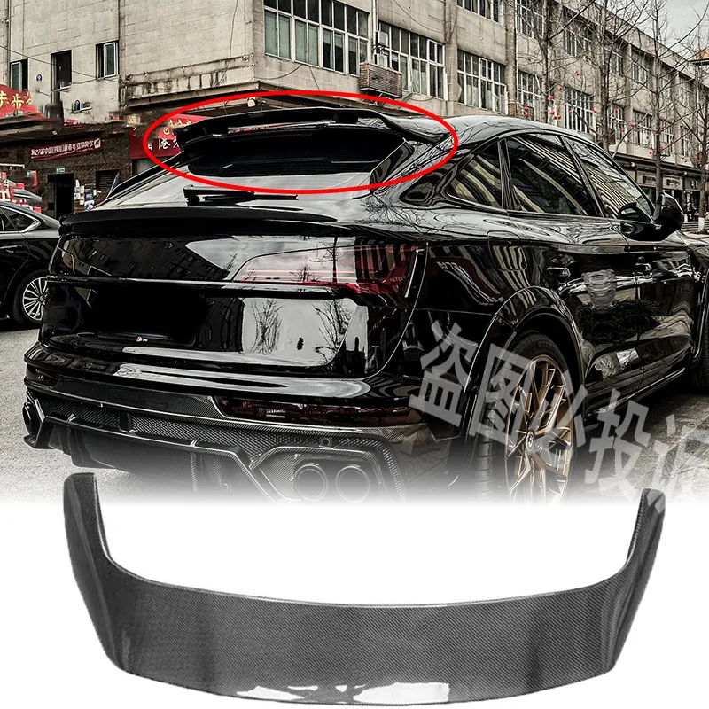 

Suitable for 2022-2025 Q5L SQ5 spritback rear roof spoiler, high-quality carbon fiber boot wing body kit GT style (spritback onl