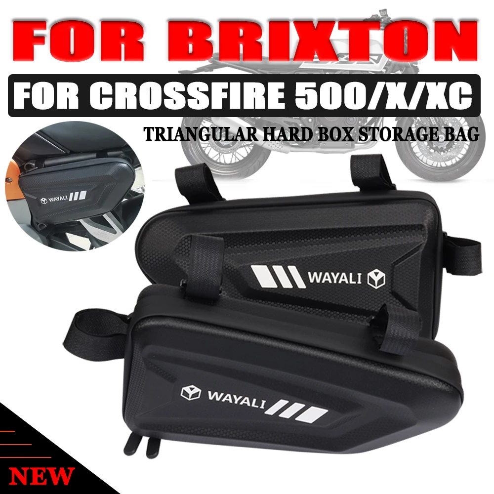 Bolsa lateral triangular para accesorios de motocicleta Brixton Crossfire 500 X XC 500X 125XS 125 XS, bolsa de herramientas de almacenamiento impermeable, carcasa dura