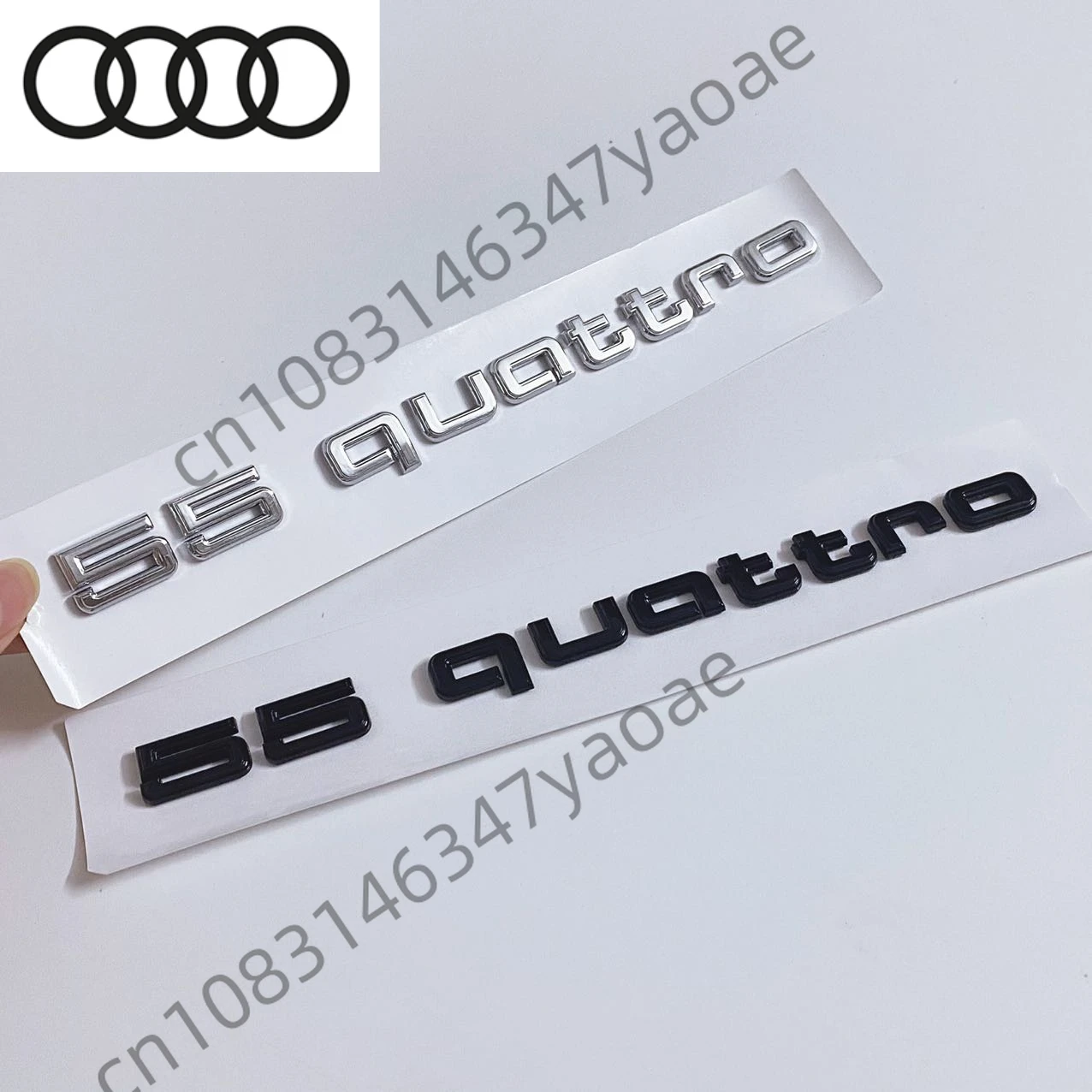 For Audi A5 A6 A7 A8 Q5 SQ5 Q7 Q8 RS Sportback 55 Quattro ABS Car Rear Trunk Sticker Emblem Badge Decals Styling Accessories