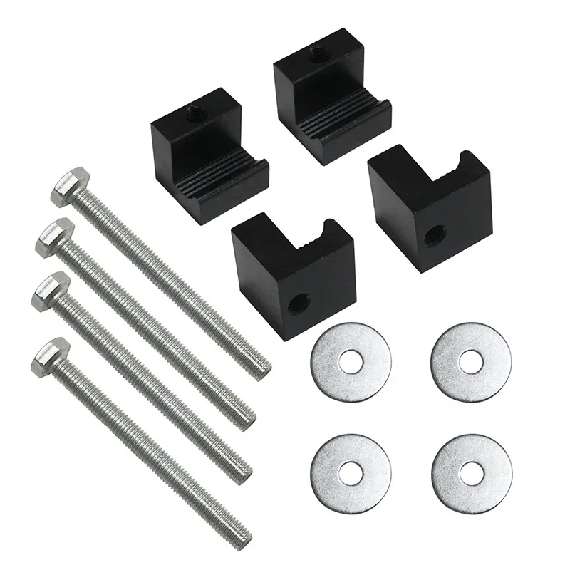 4PCS Easy Mount Tool Box Tie Downs Aluminum Universal No Drill J Hook Crossover Toolbox Pickup