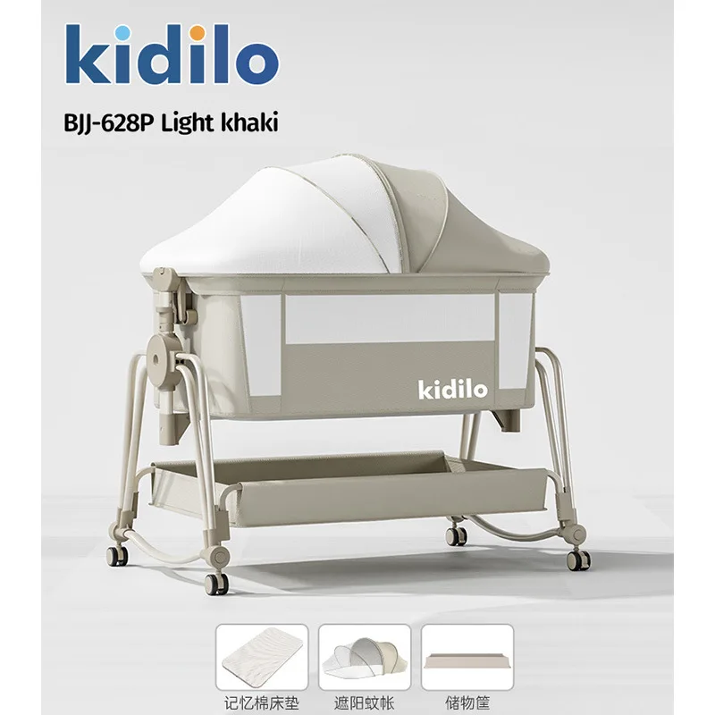 سرير أطفال من Kidilo قابل للطي وقابل للحمل، وظائف متعددة، سرير BB لحديثي الولادة، سرير كبير #4