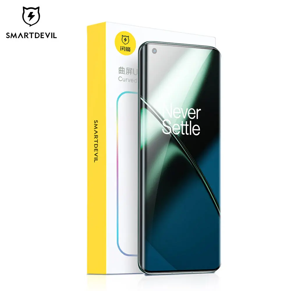 SmartDevil 1/2PCS Full Glue UV Screen Protector for Oneplus 12 11 Full Cover Quantum Film for OnePlus Ace3 2 Anti-fingerprint