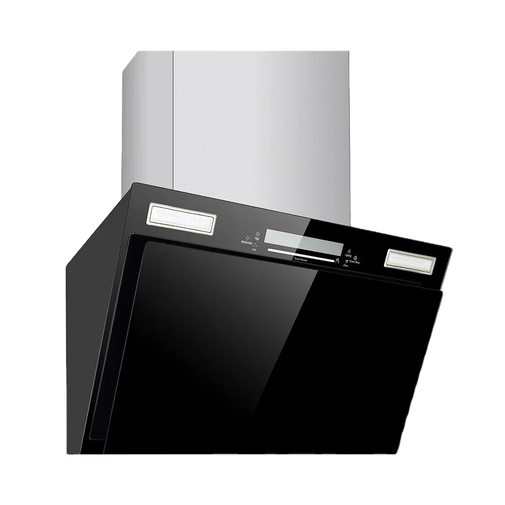 Efficient filtration exhaust fan kitchen range hood wall mounted chimney range hood large capacity slant range hood