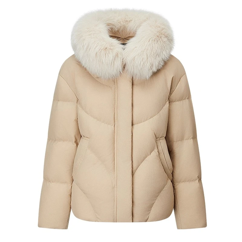 Chericom jaqueta de inverno para mulher 2025 outono inverno novo em casacos curtos com capuz guarnição pesada roupas femininas de inverno y309200y