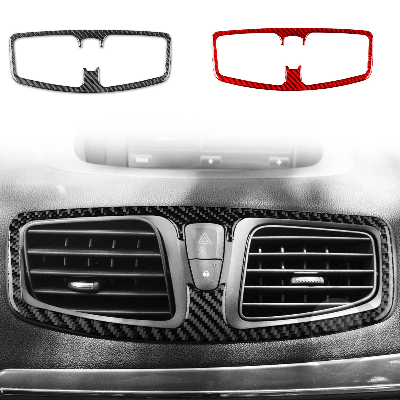 For Renault Megane RS 2009 2010 2011 2012 2013 2014 2015 LHD RHD Real Soft Carbon Fiber Sticker Car Center Console Air Outlet