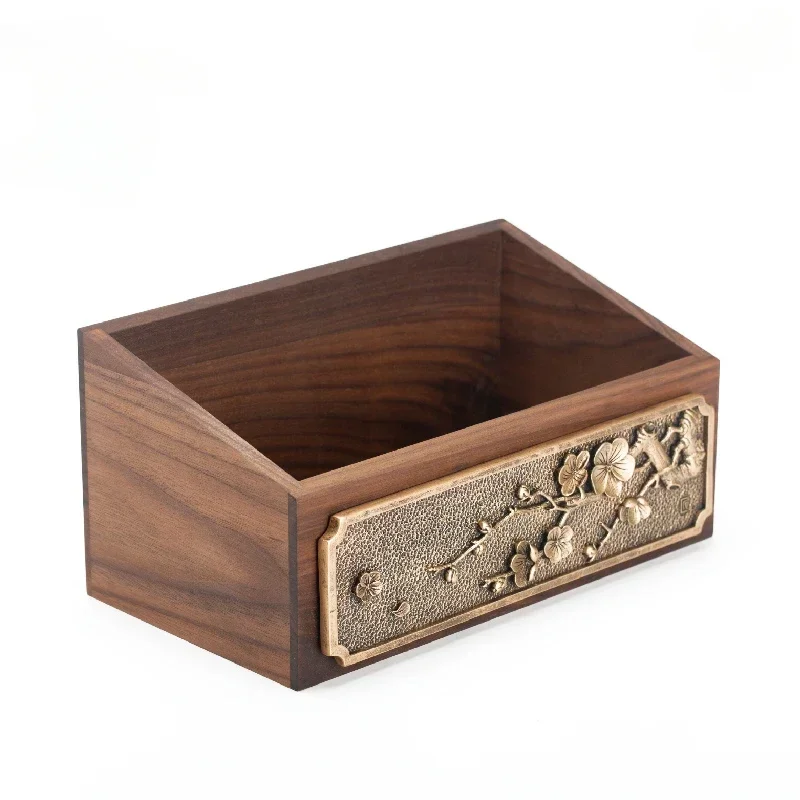 

Ящик для хранения косметики из цельного дерева черного ореха, комод для гостиной, рабочий стол, средства по уходу за кожей, отделочные свадебные подарки