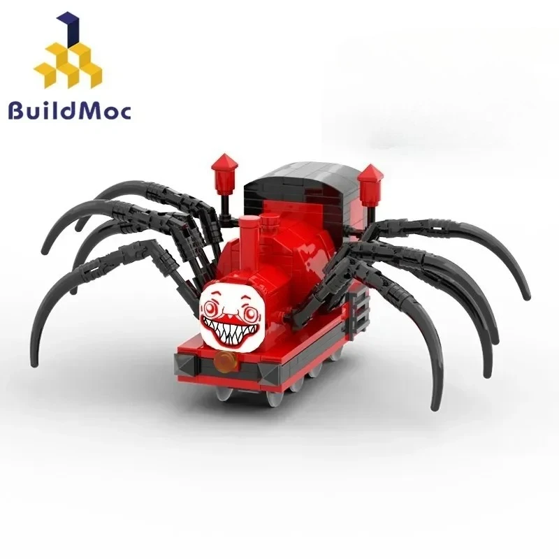 

BuildMoc Double Choo-Choo Charles Car Building Blocks Kit Horrors Game Spider Train Animal Figures Bricks Toys For Children Gift