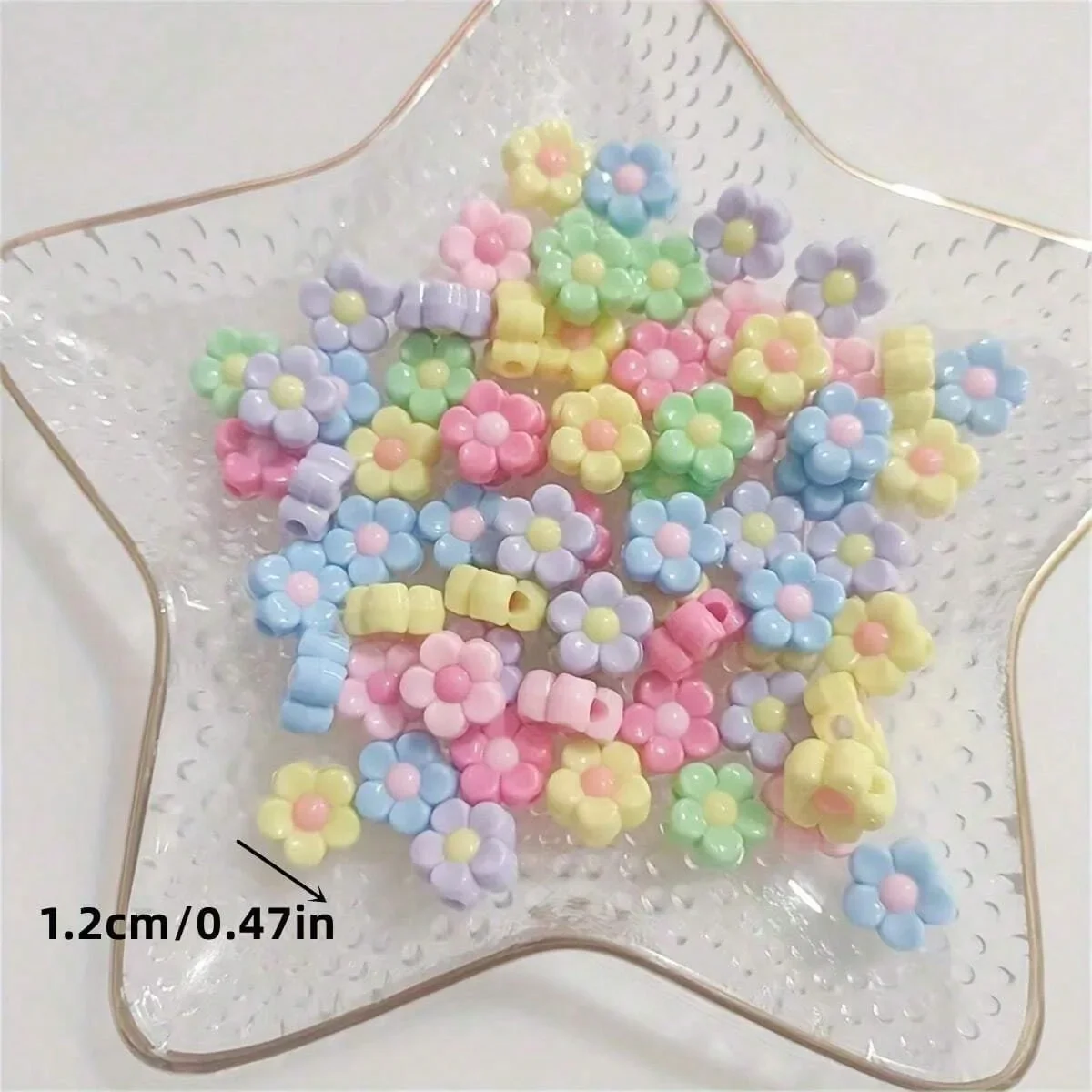 12mm 50pcs Pink,Rose,Flower Acrylic Beads Matter Mix Color For Jewelry Making Dly Couple Bracelet Necklace Handicrafts