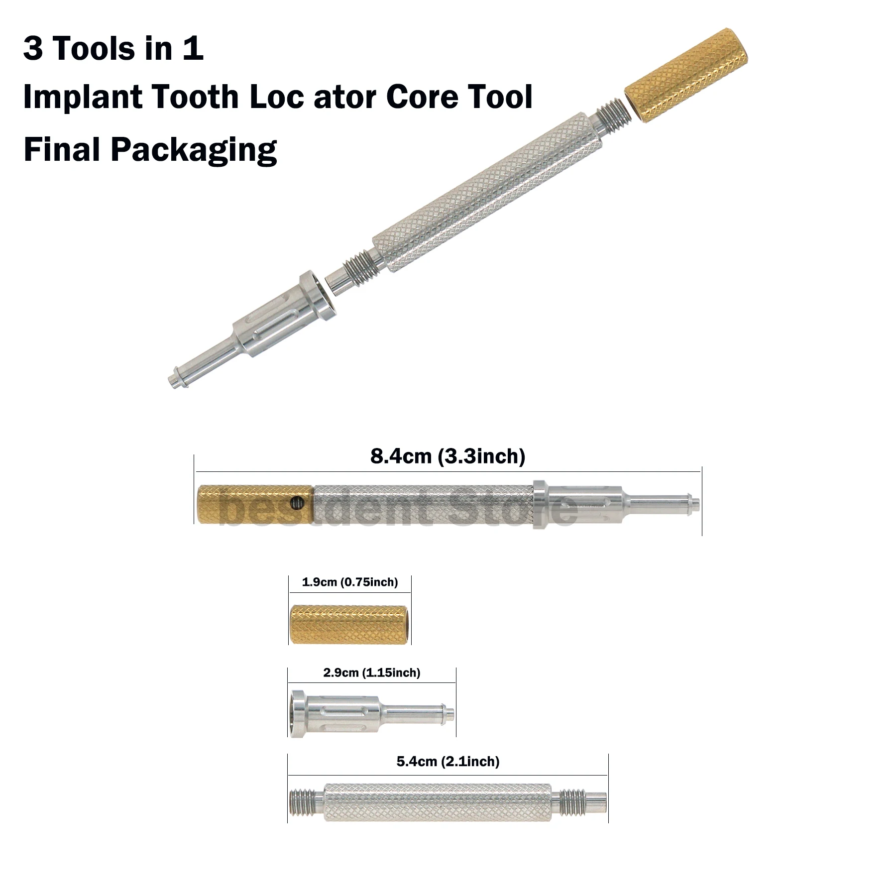 Dental Implant Extraction Insertion Tool For Click Attachment Silicone Caps Implant