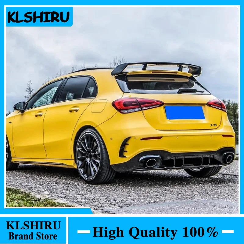 For Mercedes Benz W177 Hatchback A-Class A180 A200 A250 A260 & A45 AMG 2019 2020 ABS Plastic Black Red Color Rear Spoiler Wing