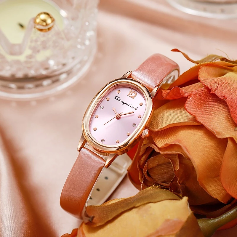 Модные женские часы, повседневные женские кварцевые часы с маленьким циферблатом и кожаным ремешком, Reloj Mujer, часы для девочек