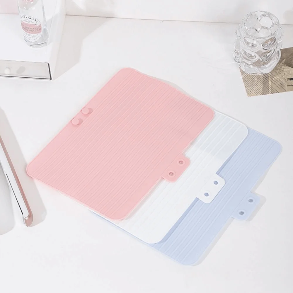 Non-slip Silicone Heat Resistant Mat Flat Curling Stick Hair Straightener Storage Bag Hairdressing Pouch For Curling Hair