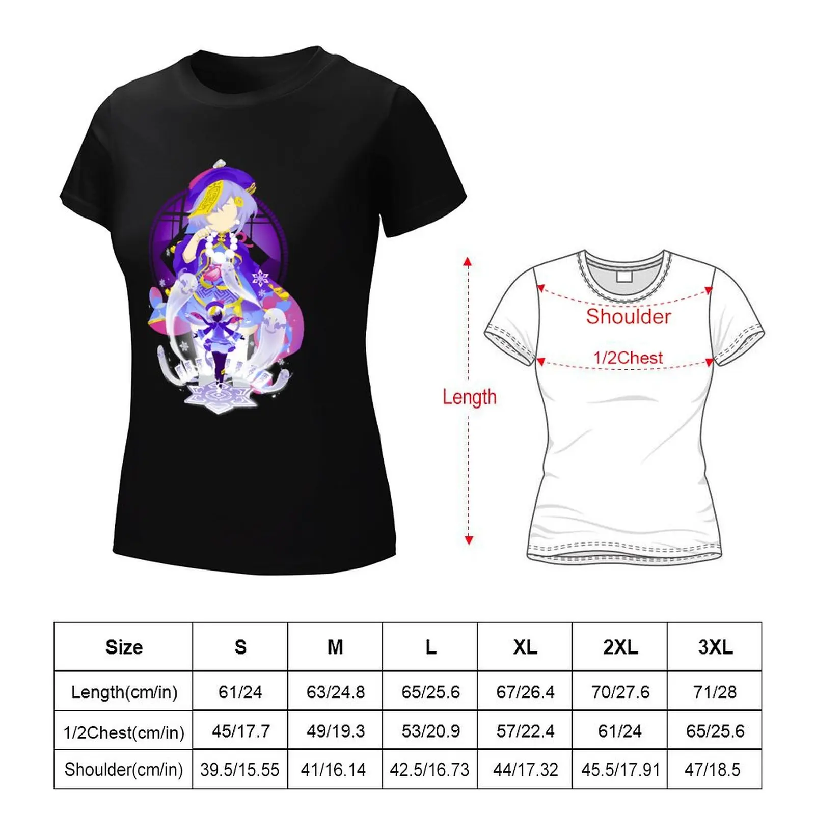 Icy recution Qiqi - Tshirt t-shirt summer tops anime clothes workout shirts for Women loose fit