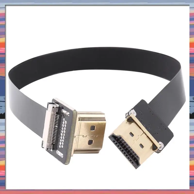 AC18 (Garantizzato) 2X Fpv Maschio A Up Angolato 90D Maschio Hdtv Fpc Cavo Piatto Per Fpv Hdtv Multicopter Fotografia Aerea 20Cm