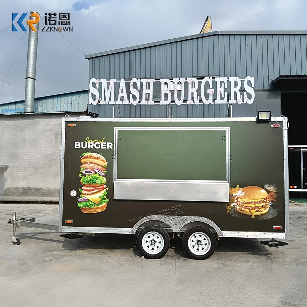 Mobile Fried Chicken Street Catering Trailer Custom Outdoor Food Crepes Burger Food Trailer Fully Equipped