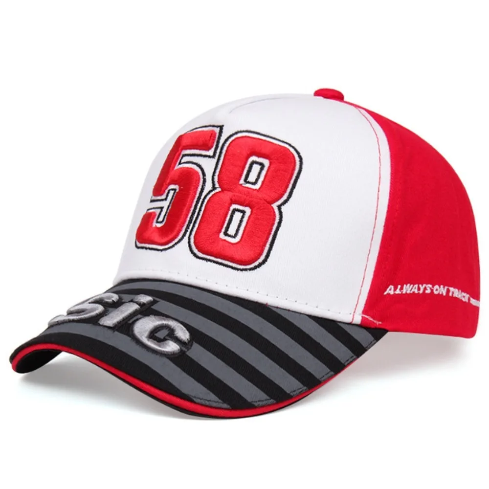 Cotton Racing Hat Handsome 58 Marco Simoncelli Moto Racer Snapback Hat Sun Hat