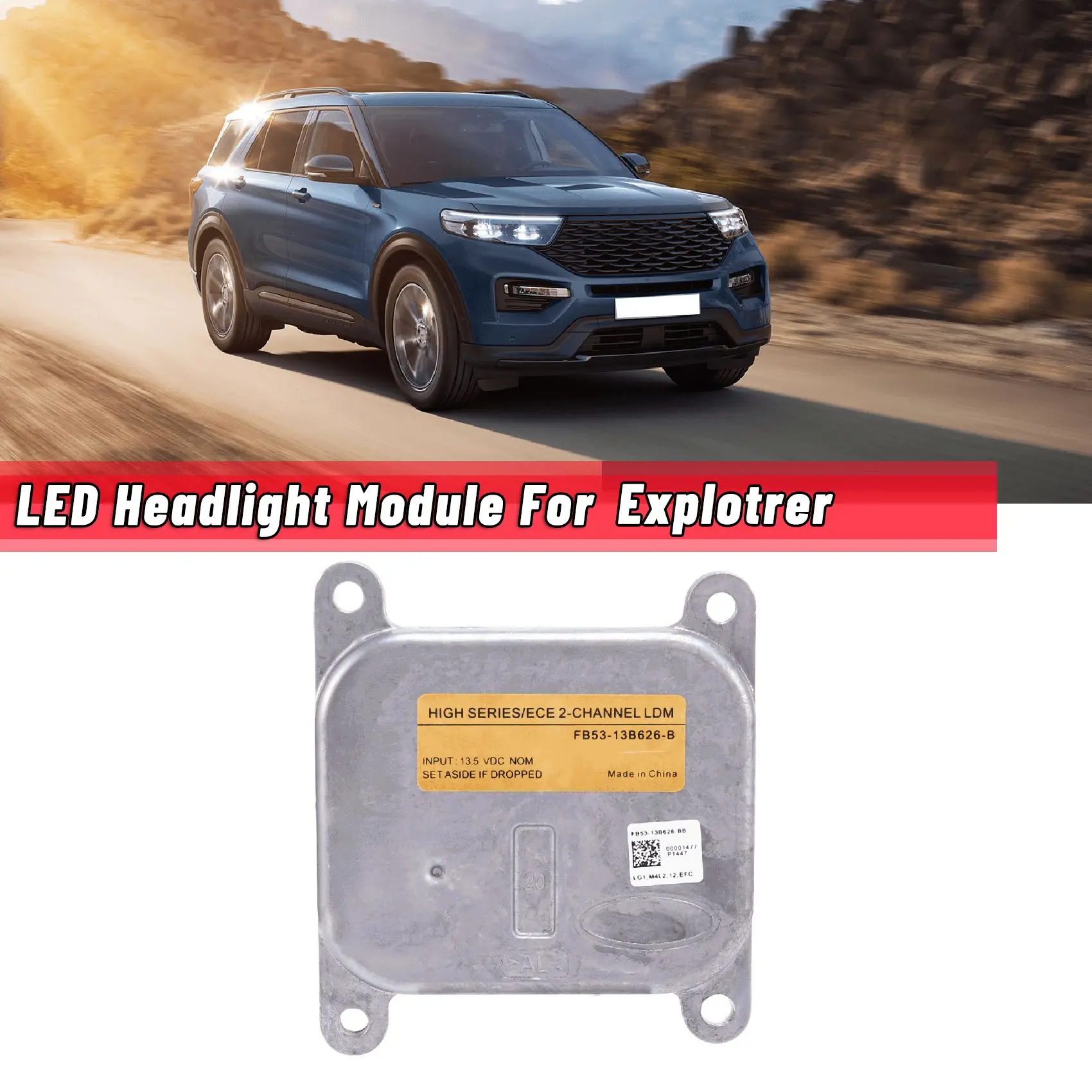 Módulo de faros LED de FB53-13B626-B para Ford Explorer XLT, Control de módulo de balasto de faros de platino limitado