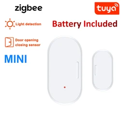 Tuya Zigbee 3.0  Door Window Sensor With Lux Light Detectors Security Protection Smart Life Control Via Alexa Google Home