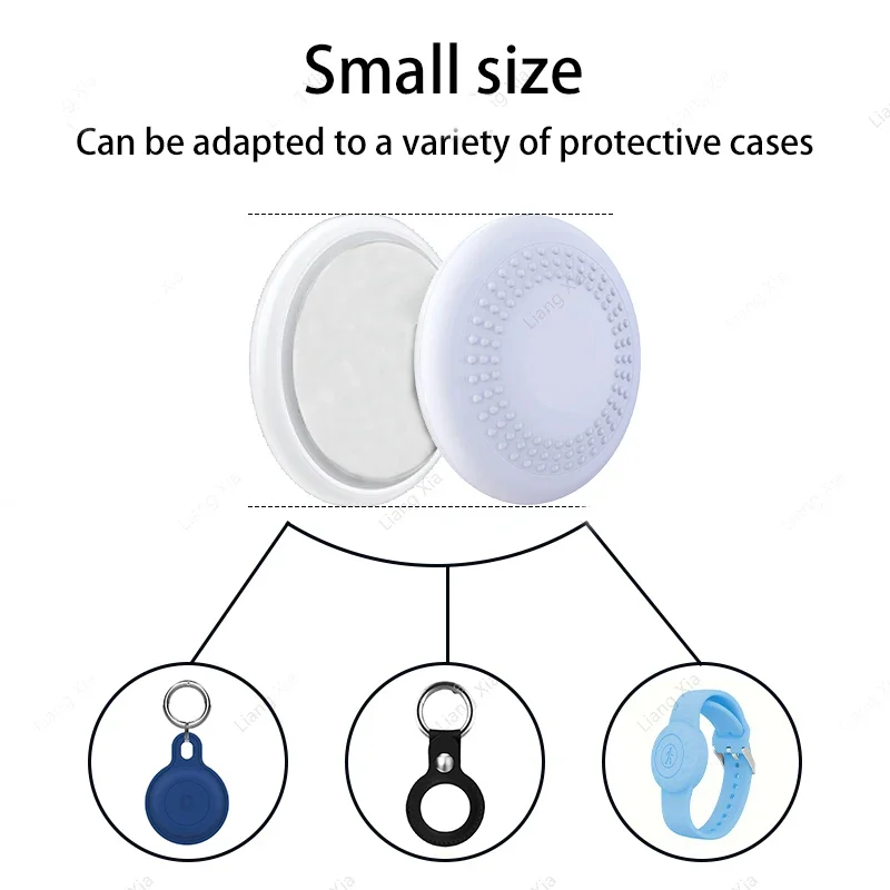 GPS Smart Tag Tracker Finder Car Pet Children Anti-Lost Device Locator for Apple Find My APP Alarm Finder Silicone Leather Case