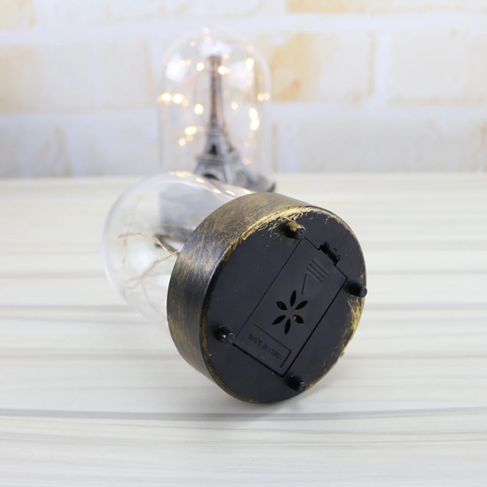 

Creative Eiffel Tower Night Light Acrylic Ornament Retro Decorative DIY Craft Glass Cover Christmas Tree Star Light