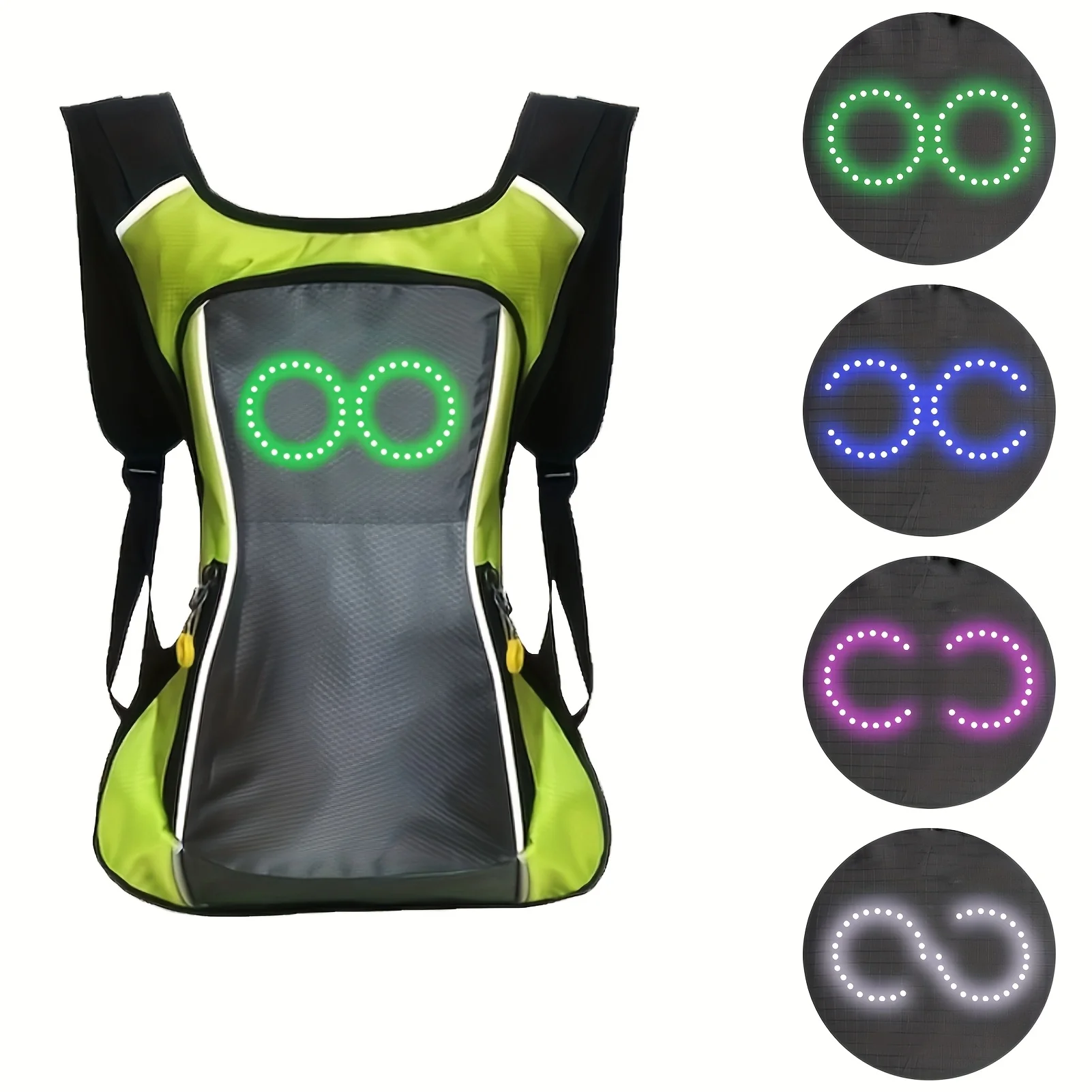 

Voice-Activated Colorful Rhythm Backpack with Music-Synced Dynamic Lighting Effects, USB Charging + Magnetic Zipper for Anti-Theft, Outdoor Night Running, Cycling, Skateboard Backpack, Adjustable Shoulder Straps, Lightweight and Breathable, Unisex