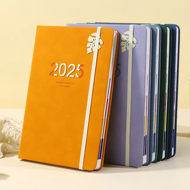 2025 Schedule Planner Notepad A5 Yearly Week Planner Diary Calendar Portable Agenda Book Office Supplies【A】