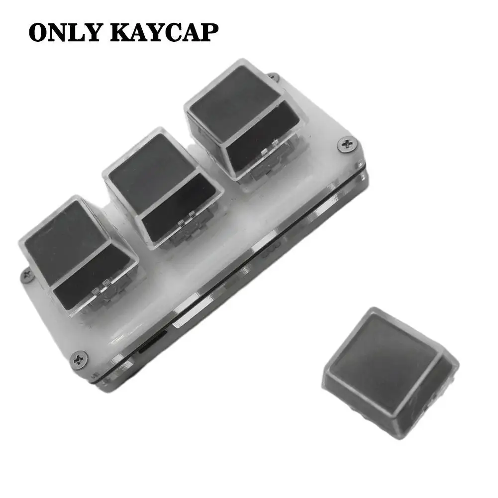 10Pcs Transparent Keycaps Double-layer Keycaps Removable Paper Clips Custom MX Switch Relegendable Keycap Shell Protection