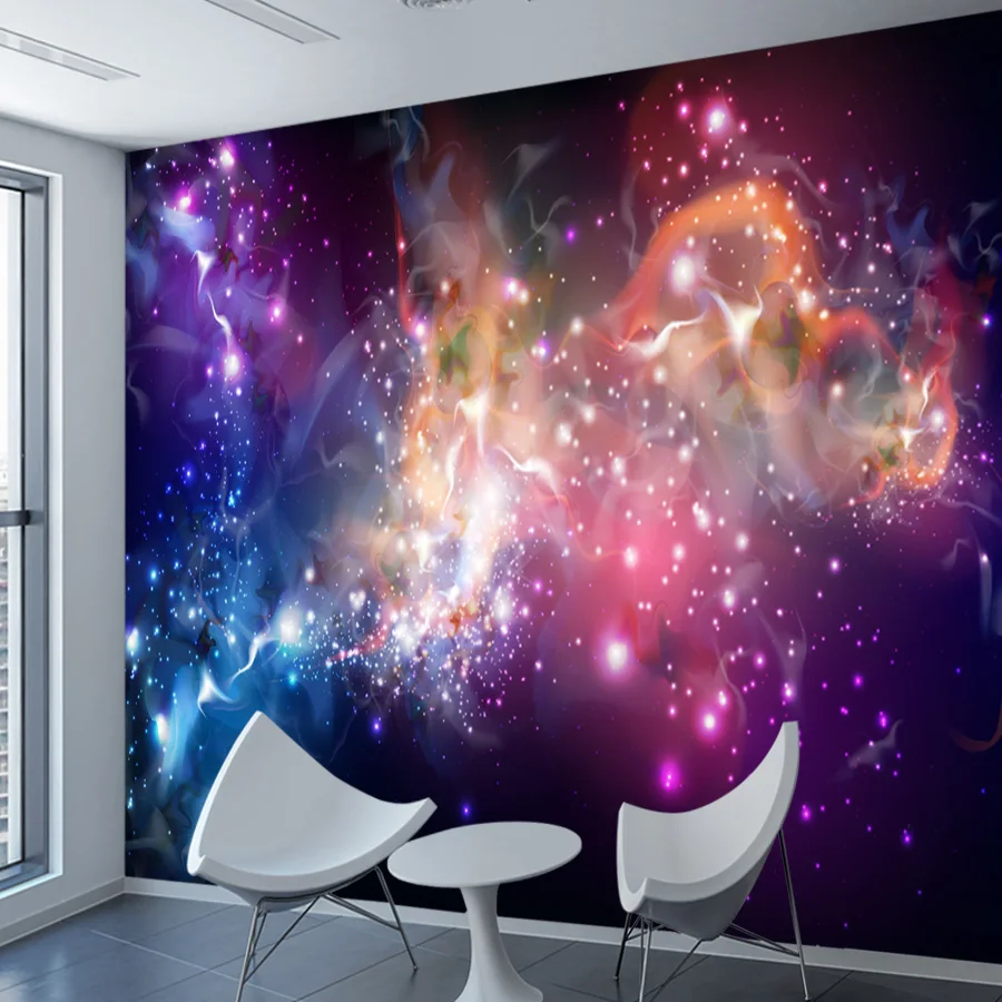 

Custom Contact Wall Papers Home Decor Art Peel and Stick Wallpaper for Living Room Starry Space Planet Bedroom Renovation Mural