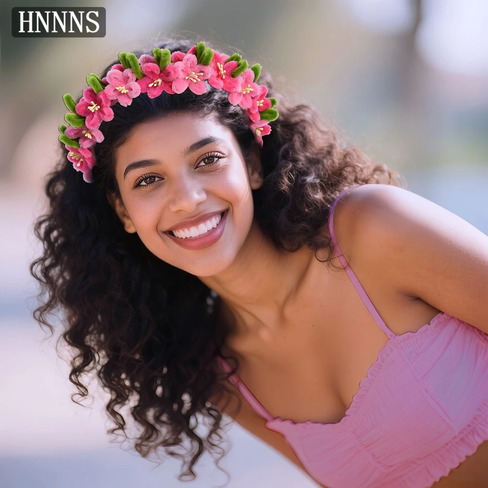 

TOPQUEEN Fashion Bridal Wedding Flower Boy Hair Hoop Handmade Cute Plush Ladies' Banquet Dancing Party Hair Accessories YXA360