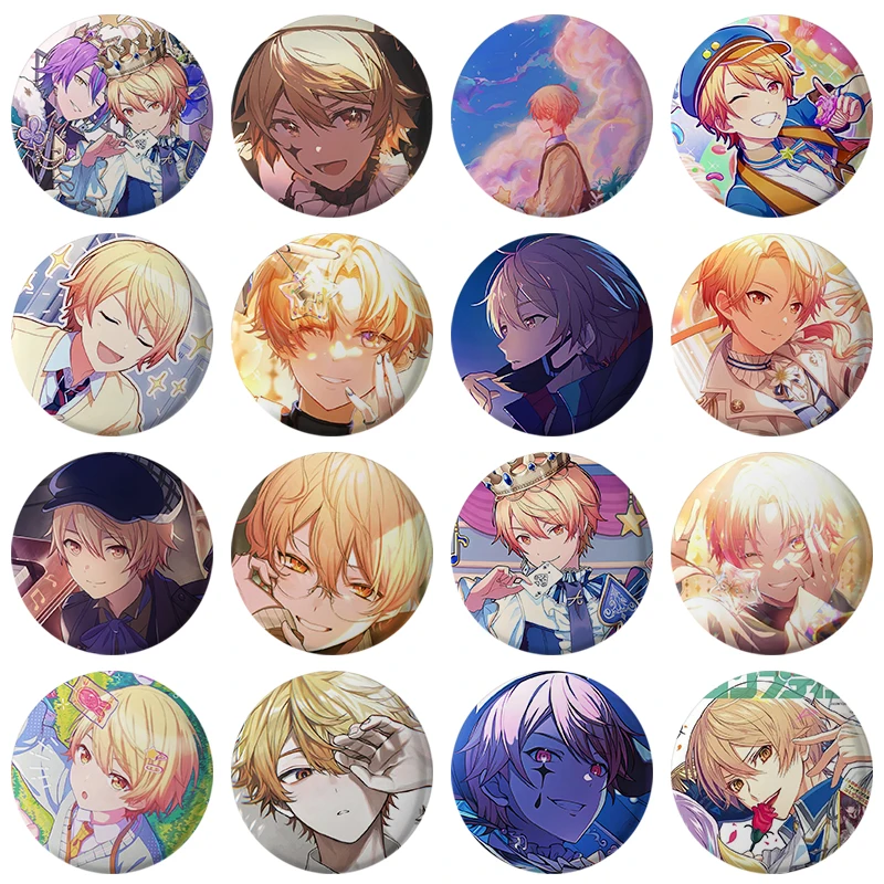 58mm Pop Project SEKAI Anime Wonderlands×Showtime Tenma Tsukasa Metal Badge Brooch Pins Cartoon Badges Backpack Souvenir Gifts